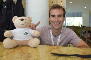 Julius from The FOSSi Foundation and Alex The Bear